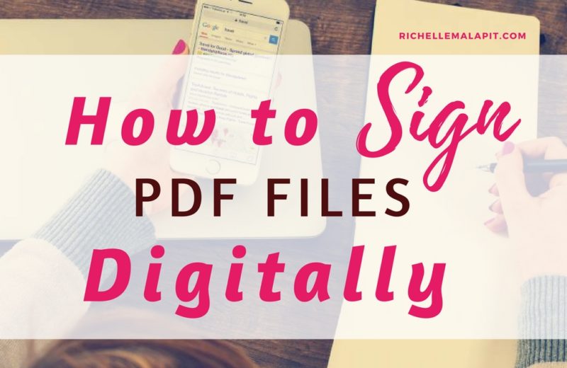 How to sign pdf files digitally